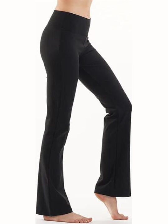 Training Damen Lang Leggings Formendefinition Hohe Taille Schwarz