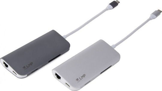 LMP USB-C Docking Station with HDMI 4K PD Ethernet Silver (14368)