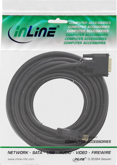 InLine 1m DVI-D male to HDMI male Cable Black (17661P)