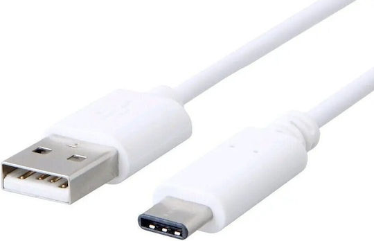 C-TECH USB 2.0 Cable USB-C male - USB-A White 1m (CB-USB2C-10W)