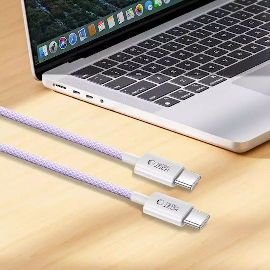 Tech-Protect Ultraboost USB 2.0 Cable USB-C male - USB-C 60W PD Μωβ 1m