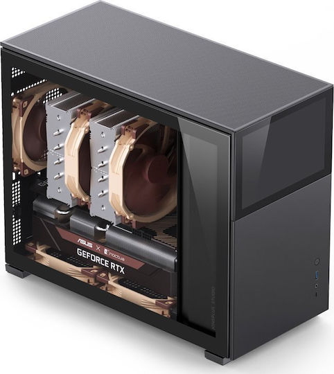 Jonsbo D31 Screen Gaming Mini Tower Κουτί Υπολογιστή με Πλαϊνό Παράθυρο Μαύρο