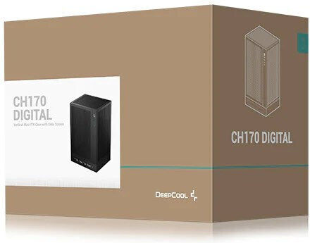 Deepcool CH170 Digital Gaming Mini-Turm Computergehäuse mit Seitenfenster Schwarz