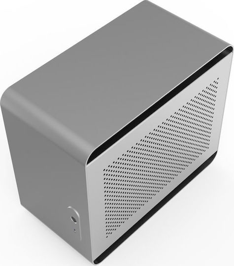 Streacom Da2 Silver Mini Tower Κουτί Υπολογιστή Ασημί