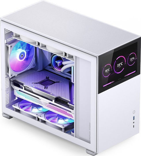 Jonsbo D31 Screen Gaming Mini Tower Computer Case with Side Window White