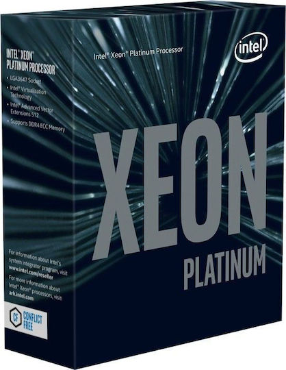 Intel Xeon Platinum 8180 2.5GHz Процесор 28 Ядра за Socket 3647 с Кутия