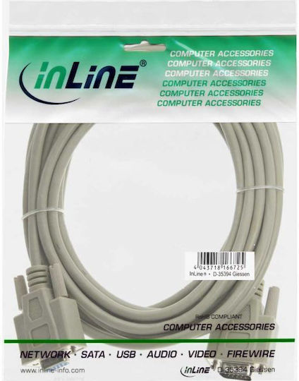 InLine Кабел VGA мъжки - VGA мъжки Сив 5м (17735)