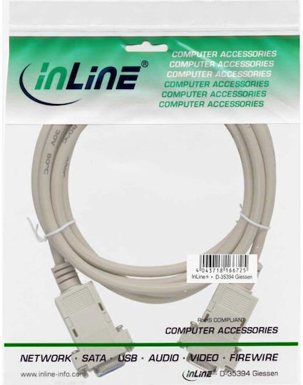 InLine Cablu VGA femelă - VGA femelă Gri 2m (12222C)