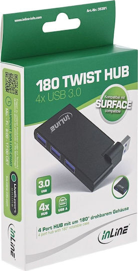 InLine Hub 4 Θυρών USB 3.0 με σύνδεση USB-A
