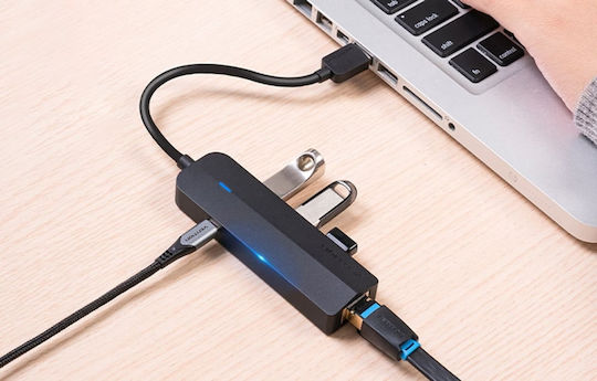 Vention Hub 3 Θυρών USB 2.0 με σύνδεση USB-A / Ethernet