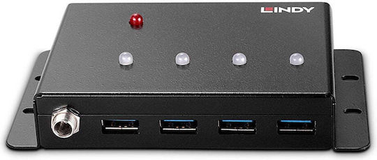 Lindy Hub USB Cu 4 Porturi USB 3.0 Cu Conectare USB-A