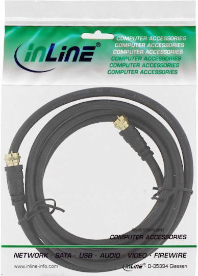 InLine Καλώδιο Κεραίας Coax male - Coax male Μαύρο 5m (69305P) 1τμχ