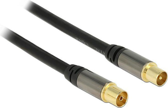 DeLock Cablu Antenă Coaxial de sex masculin - Coaxial de sex feminin Negru 1m (88922)
