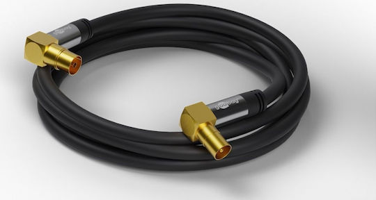 Goobay Antenna Cable Coax male - Coax female Black 3m (70464) 1pcs