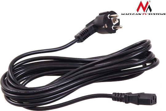 Maclean Energy Schuko - IEC C13 Cable 5m Μαύρο MCTV-801