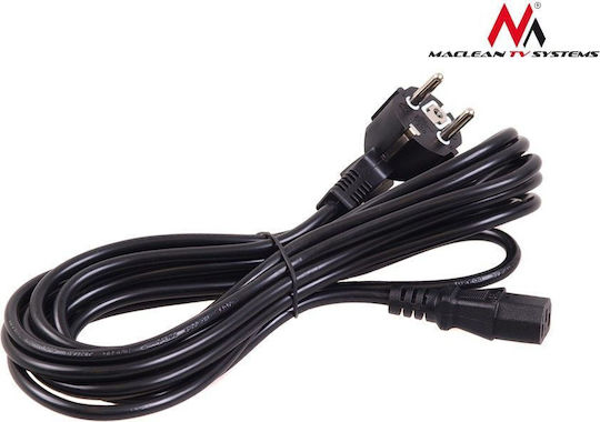 Maclean Energy Schuko - IEC C13 Cable 5m Μαύρο MCTV-801