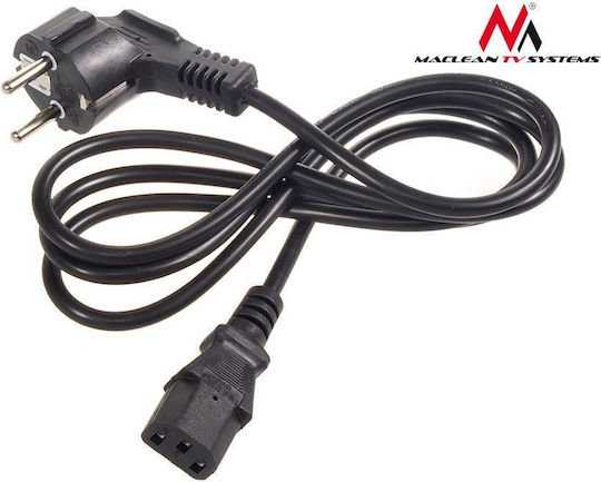 Maclean Energy Schuko / IEC C13 - Schuko / IEC C13 Cable 1.5m Μαύρο MCTV-691