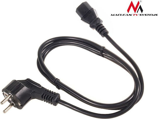 Maclean Energy Schuko / IEC C13 - Schuko / IEC C13 Cable 1.5m Μαύρο MCTV-691