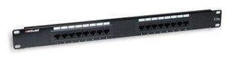 Intellinet Patch Panel για Rack 1U 19" 16 Θυρών cat5e Μαύρο