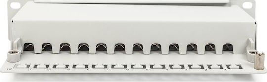 Digitus Екраниран пач панел за рафт 1U 10" 12 порта Сив