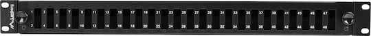 Lanberg Panou Patch Optic pentru Rack 1U 19" 24 Porturi Negru
