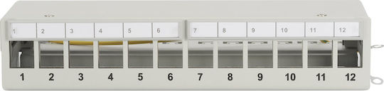 Digitus Shielded Patch Panel for Rack 1U with 12 Ports Gray