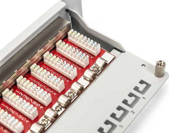 Digitus Екраниран пач панел за рафт 1U 10" 12 порта Сив
