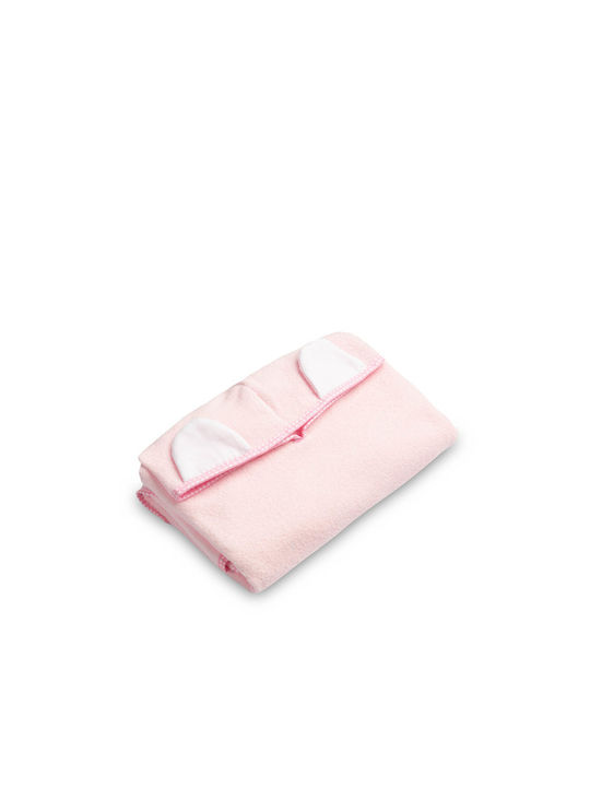 Sensillo Baby Bademantel & Kapuzenhandtuch mit Kapuze Rosa 55x60cm