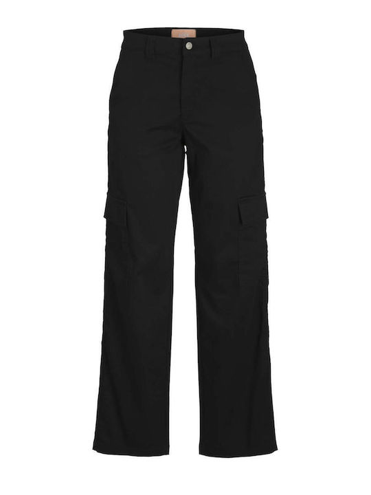 Women's Fabric Trousers Regular Fit Black
