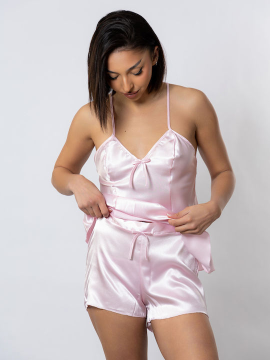 Moongirl Лятна Сатен Babydoll Pink