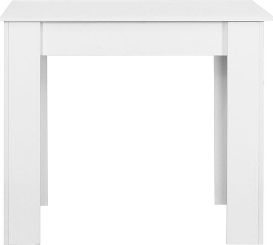 Table Kitchen Extendable Wooden White 90(+30)x60x78cm