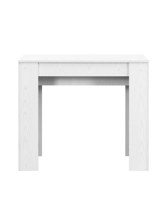 Table Dining Room Extendable Wooden White 78(+222)x90x51cm