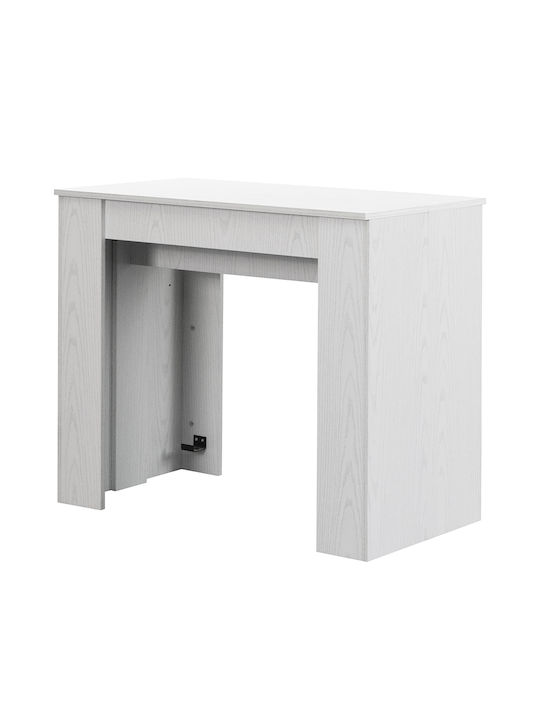 Table Dining Room Extendable Wooden White 78(+222)x90x51cm
