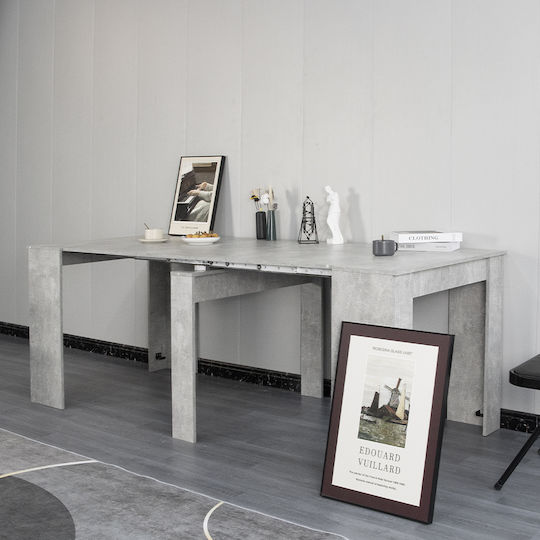 Extendable Collapsible Kitchen Table Wooden Grey 51x90x78cm