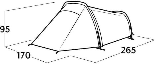 Easy Camp Sarek 2 Σκηνή Camping Τούνελ Ορειβασίας Πράσινη με Διπλό Πανί 4 Εποχών για 2 Άτομα Αδιάβροχη 3000mm 265x170x90εκ.