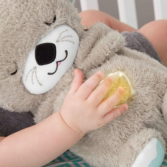 Fisher Price Sleep Toy Otter with Breathing Movement made of Fabric with Music for 0++ Months