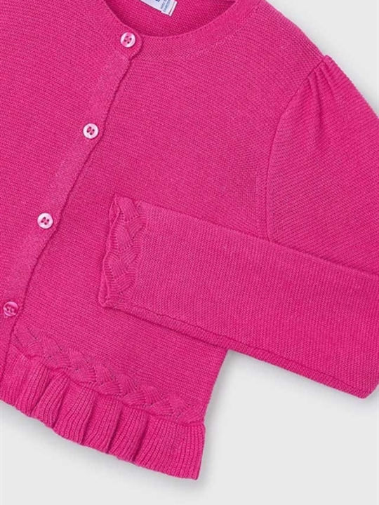 Kids Cardigan Knitted Fuchsia