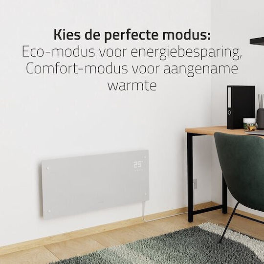 Hombli Θερμοπομπός Δαπέδου 2000W με Ηλεκτρονικό Θερμοστάτη Λευκός