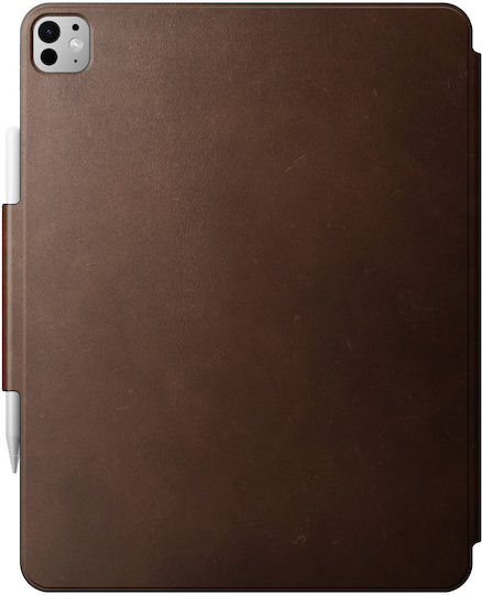 Nomad Фолио Флип Капак Кожен Издръжлив Кафяв Apple iPad Pro 13 M4 2024