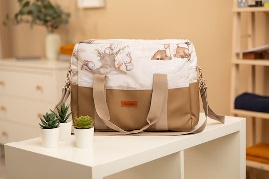 Sensillo Wickeltasche-Wickeltasche Schulter/Hand Braun 43x30x30cm.
