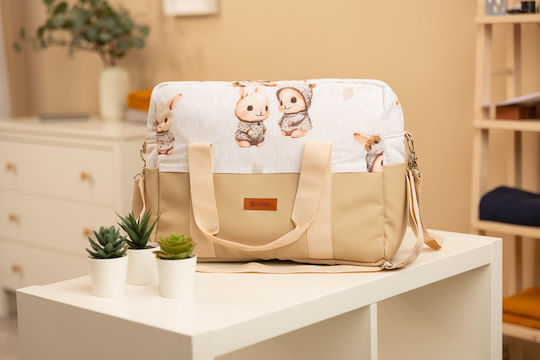 Sensillo Shoulder/Hand Diaper Bag Beige 43x30x30cm.