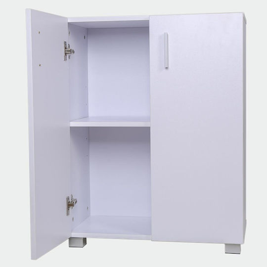 Bakaji Badezimmerschrank B77xT31xH60cm Weiß