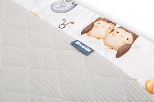 Sensillo Crib Bumpers Classic Inside grey 60x120cm