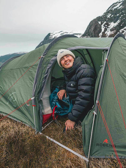 Robens Sage 3 Pro Winter Camping Tent Tunnel Green with Double Cloth for 3 People Waterproof 4000mm 390x190x110cm