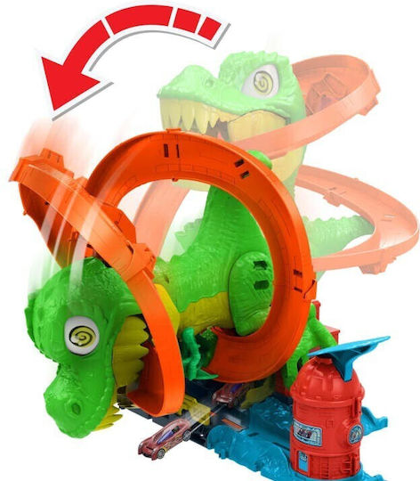 Hot Wheels City T-Rex Πίστα Πυροσβεστικός Σταθμός 1:64 για 4+ Ετών