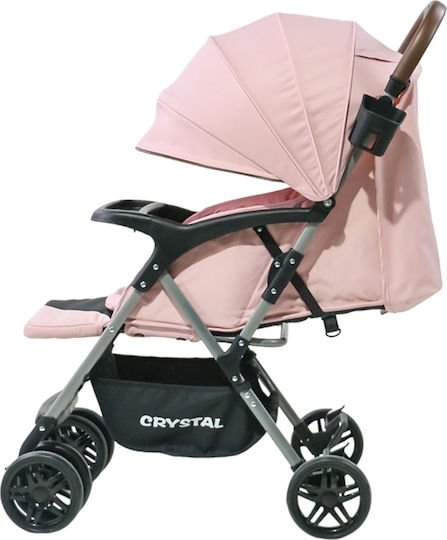 Crystal Baby Stroller Suitable for Newborn Pink 6.3kg