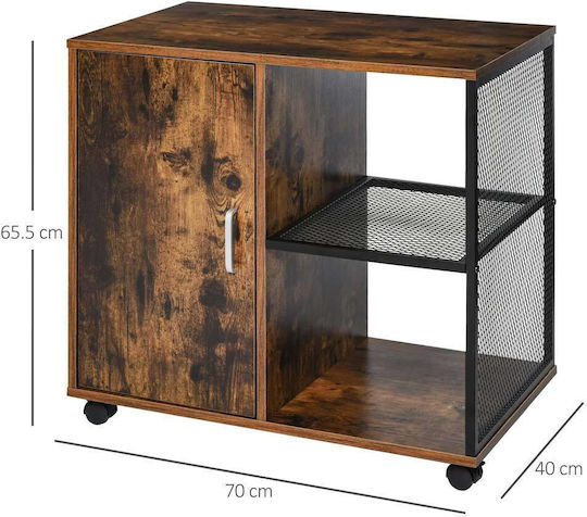 Шкаф Офис от MDF и Метал в бронзов цвят, 70x40x65.5см