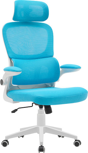 Bakaji Bürostuhl Blau Weiß