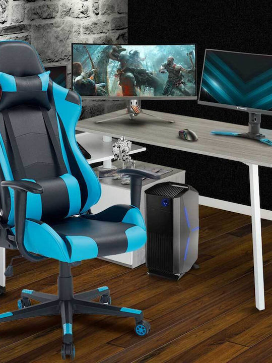 Bakaji 02830557 Καρέκλα Gaming Δερματίνης Μπλε