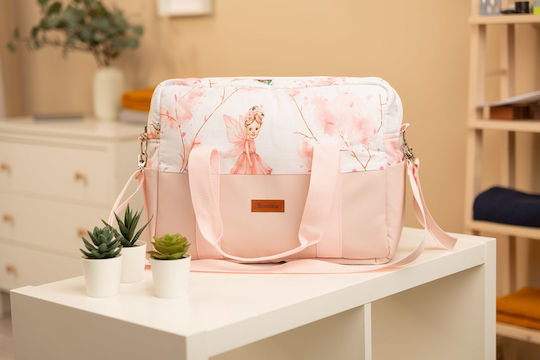 Sensillo Wickeltasche-Wickeltasche Schulter/Hand Rosa 43x30x13cm.